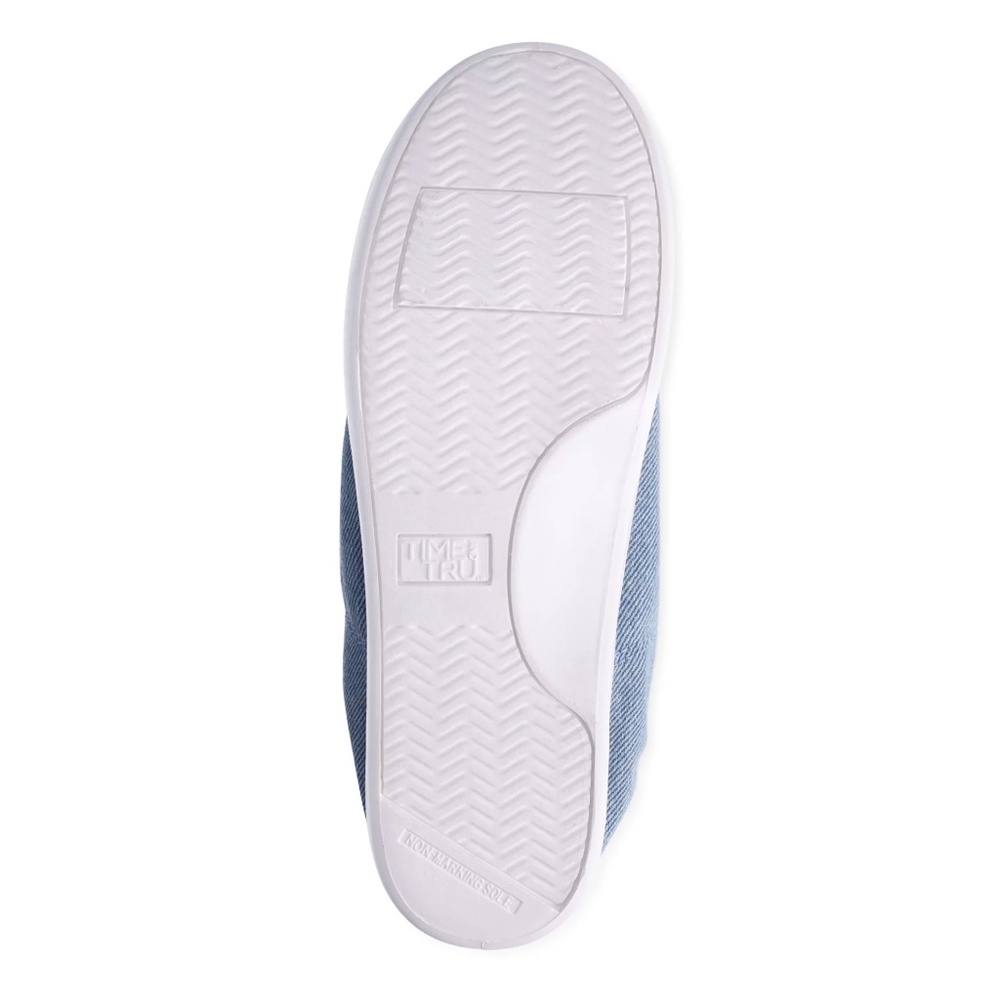 *MEDIUM WIDTH Time and Tru Women's Scrunch Back Slip-On Sneaker - LIGHT BLUE - Picture 5 of 5
